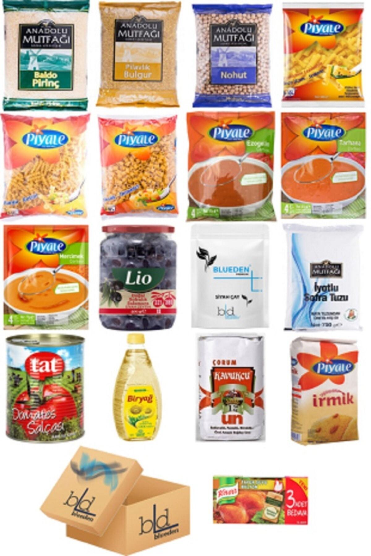 Blueden Ramazan Paketi Kumanya Ezrak Gıda Yardım Kolisi 17 Parça 80 Nolu Paket