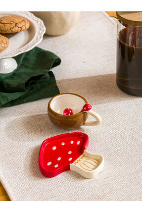 Vizyon Yeni Sezon Mantar Figürlü Seramik Kahve Fincanı 100 ml Image 2