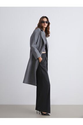 LCW Vision Kruvaze Yaka Kadın Kaşe Kaban Image 0