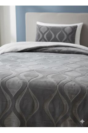 Kristal Tek Kişilik Kalın Kabartma Emboss Battaniye Image 1