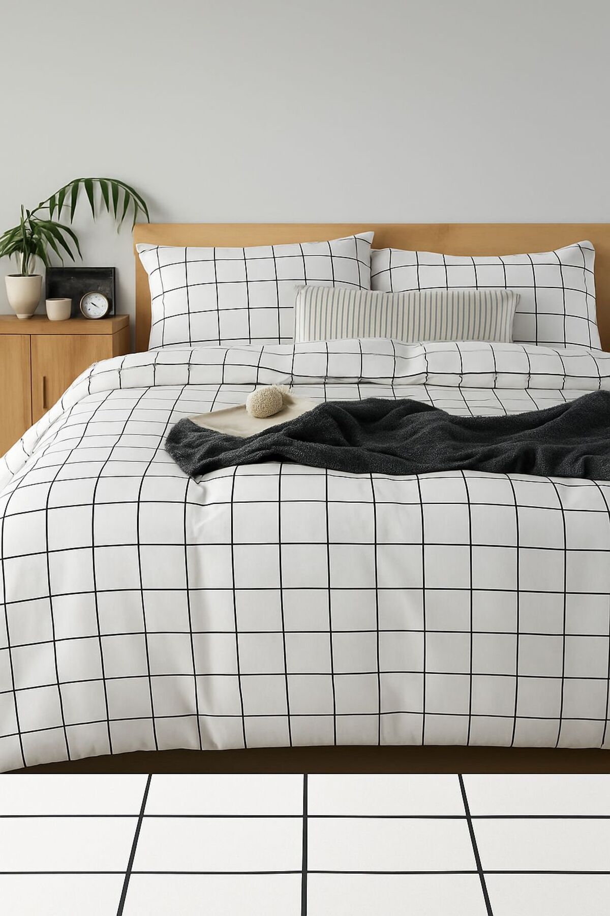 لحاف دو نفره شطرنجی (کور لحاف) 200 سانتی متر در 220 سانتی متر جنس: 100% پنبه.