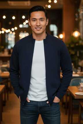 Danny Tam Fermuarlı Sweatshirt Lacivert Image 0