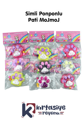MojMoj Simli Ponponlu Kedi Patisi Sukuşi - 1 Adet Image 0