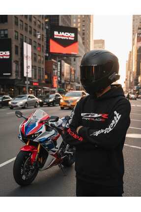 Honda Motorcu Hoodie – Gücün ve Tutkunun Sembolü Image 3