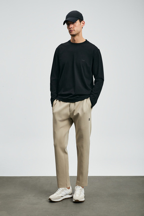 112020056 Vıctor Uzun Kollu Tişört Erkek T-Shirt SİYAH Image 3