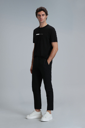 Kane Modern Grafik T- Shirt Siyah Image 1