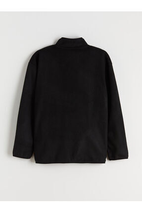 LCW Kids Dik Yaka Beşiktaş Nakışlı Polar Erkek Çocuk Hırka Image 2