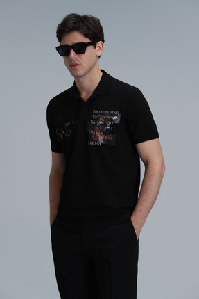 Mandy Smart Erkek Polo Tişört Siyah Image 2