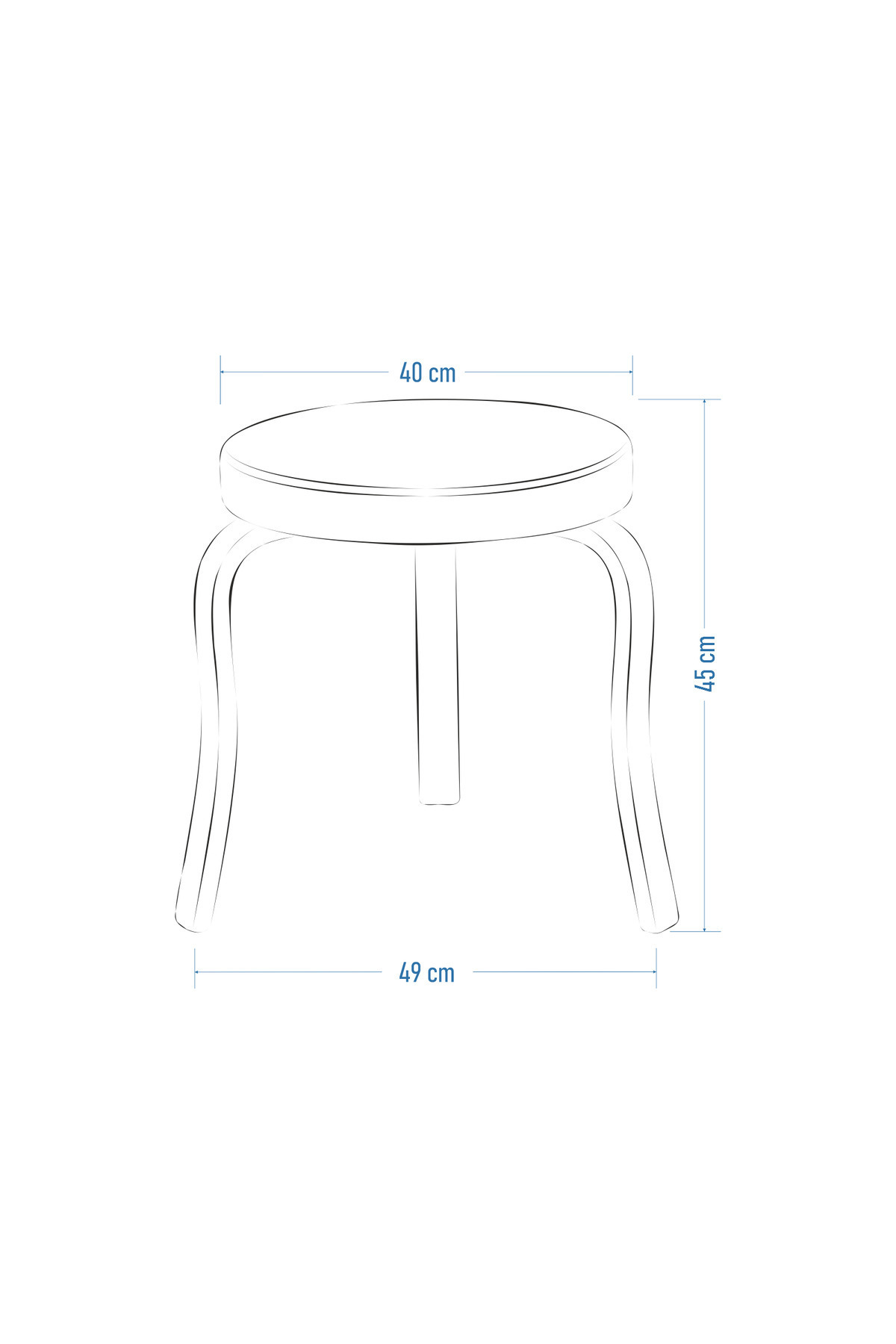 چهارپایه آشپزخانه-بالکن از پارچه طبیعی Ege Teddy (6 عدد)