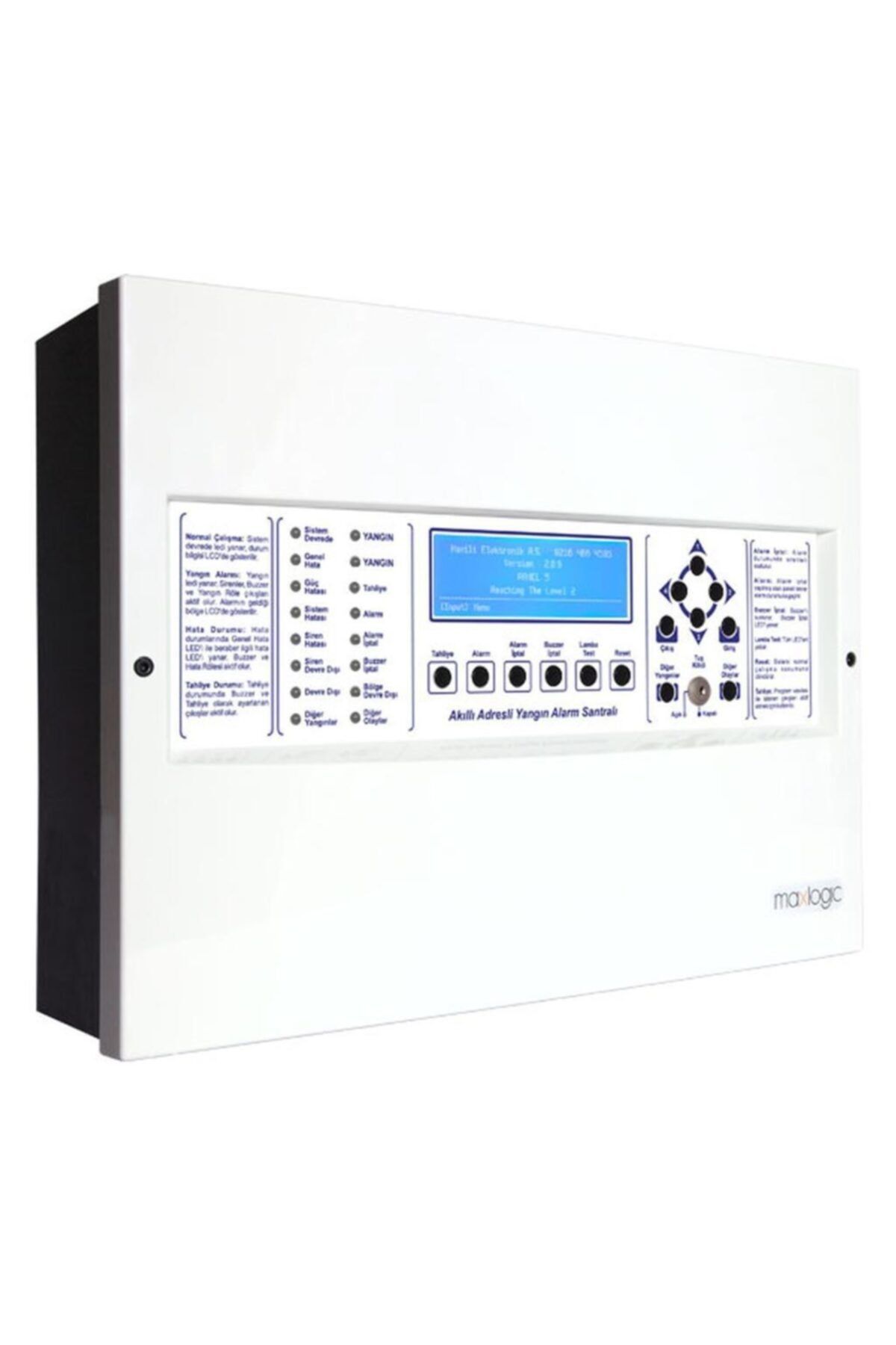 MAXLOGIC Mavili Ml-1221 Yangın Alarm Santrali 1 Çevrim, 127 Adres