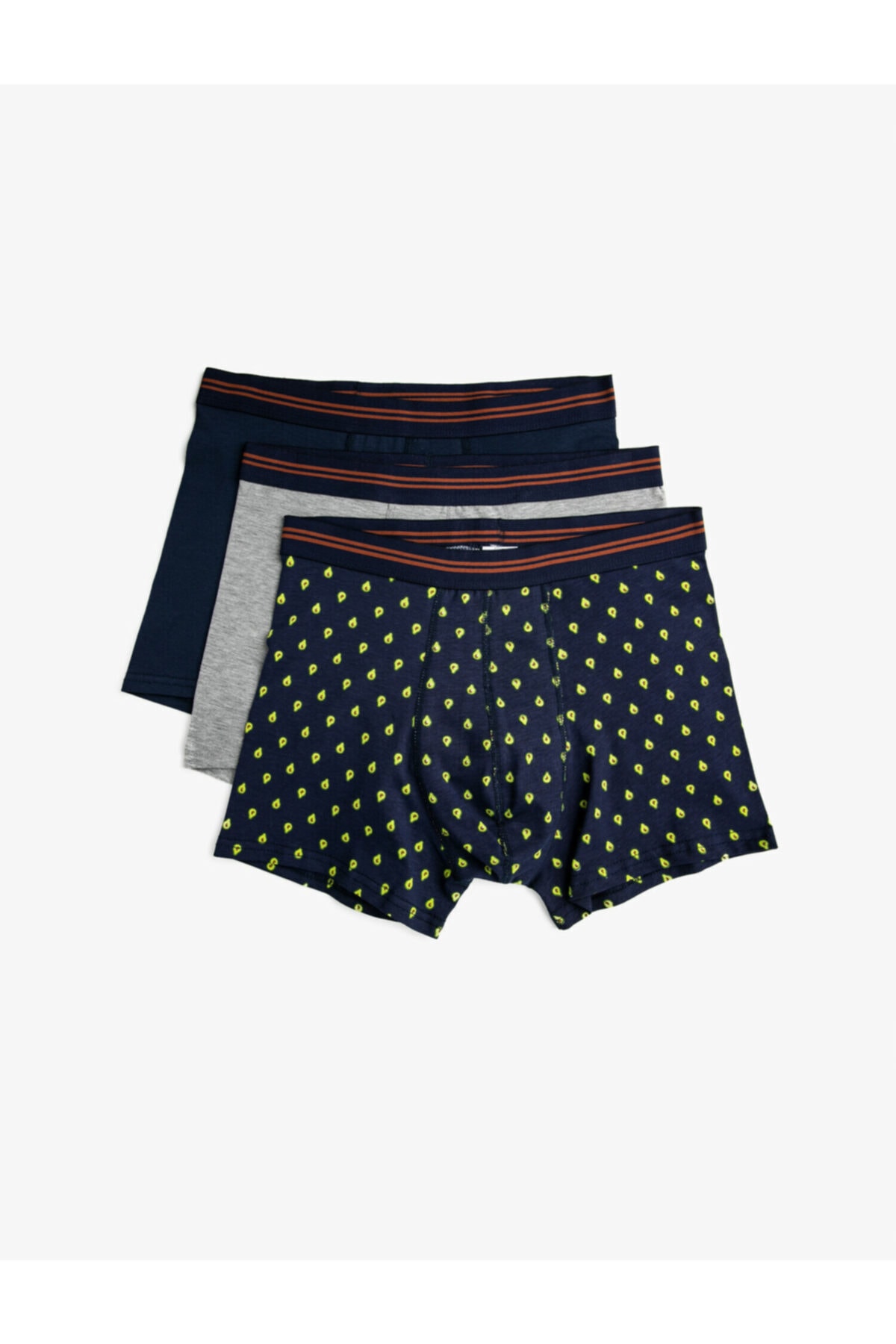 Koton Erkek Siyah Desenli Desenli Pamuklu Basic Boxer Seti 3'Lü