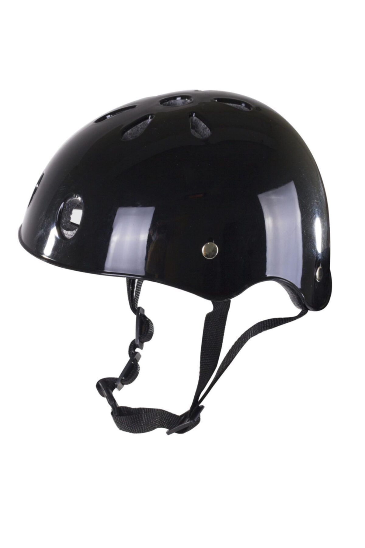 YKSTORE Çocuk Scooter Bisiklet Kaykay Paten Kaskı Kemik Kask Siyah