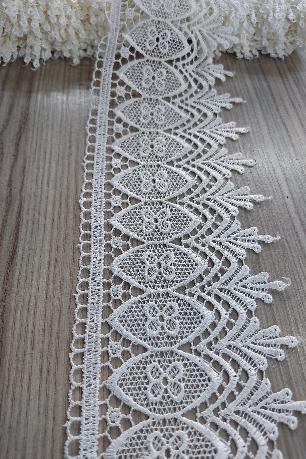 DUAYEN Güpür Dantel Ahsen Desen Krem Renk 8.5 mt