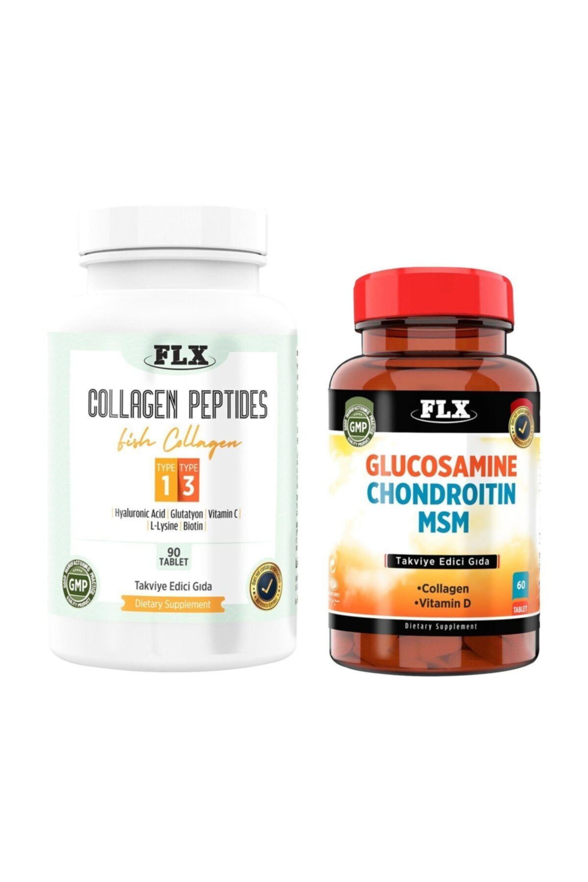 FLX Glucosamine D 60 Tablet & Kollajen Tip 1-3 90 Tablet