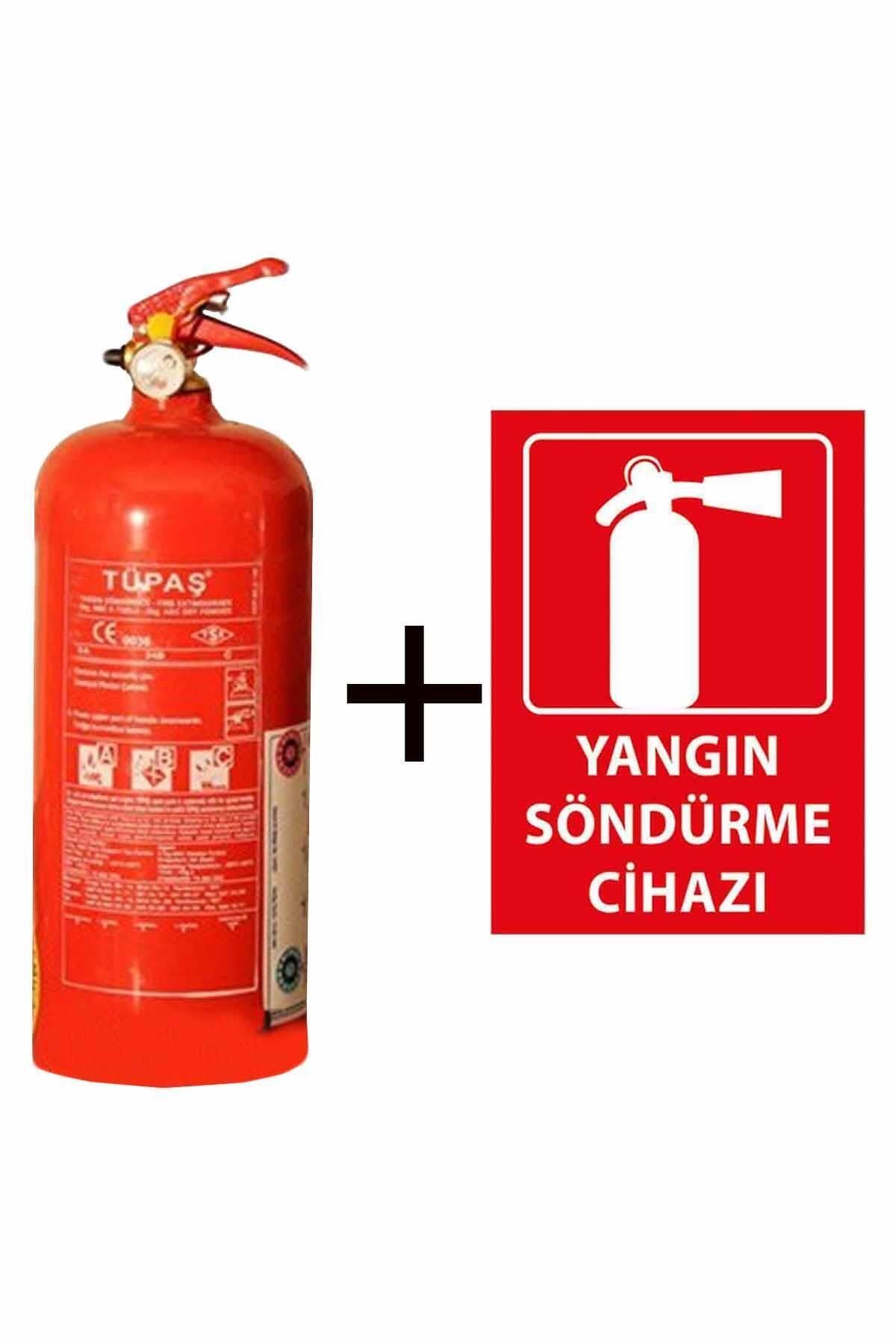 Tüpaş 2kg Yangın Tüpü Ve Yangın Tüpü Levhası 2li Set