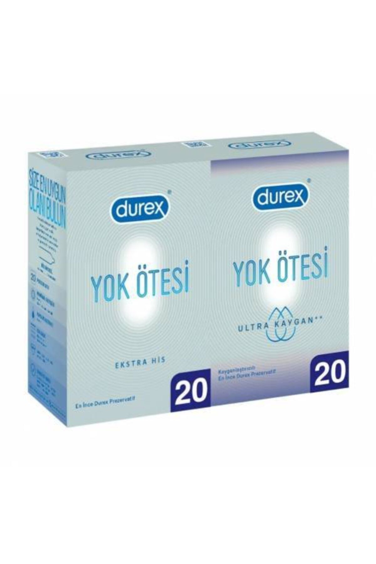 Durex Prezervatif Yok Ötesi Ultra Kaygan 20 Li + Yok Ötesi Ekstra His 20 Li