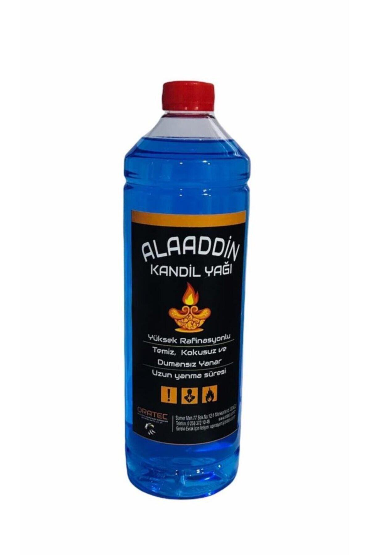 Aladdin Alaaddin 1000 Ml Mavi Kandil Yağı Kokusuz Dumansız Iç-dış Mekan