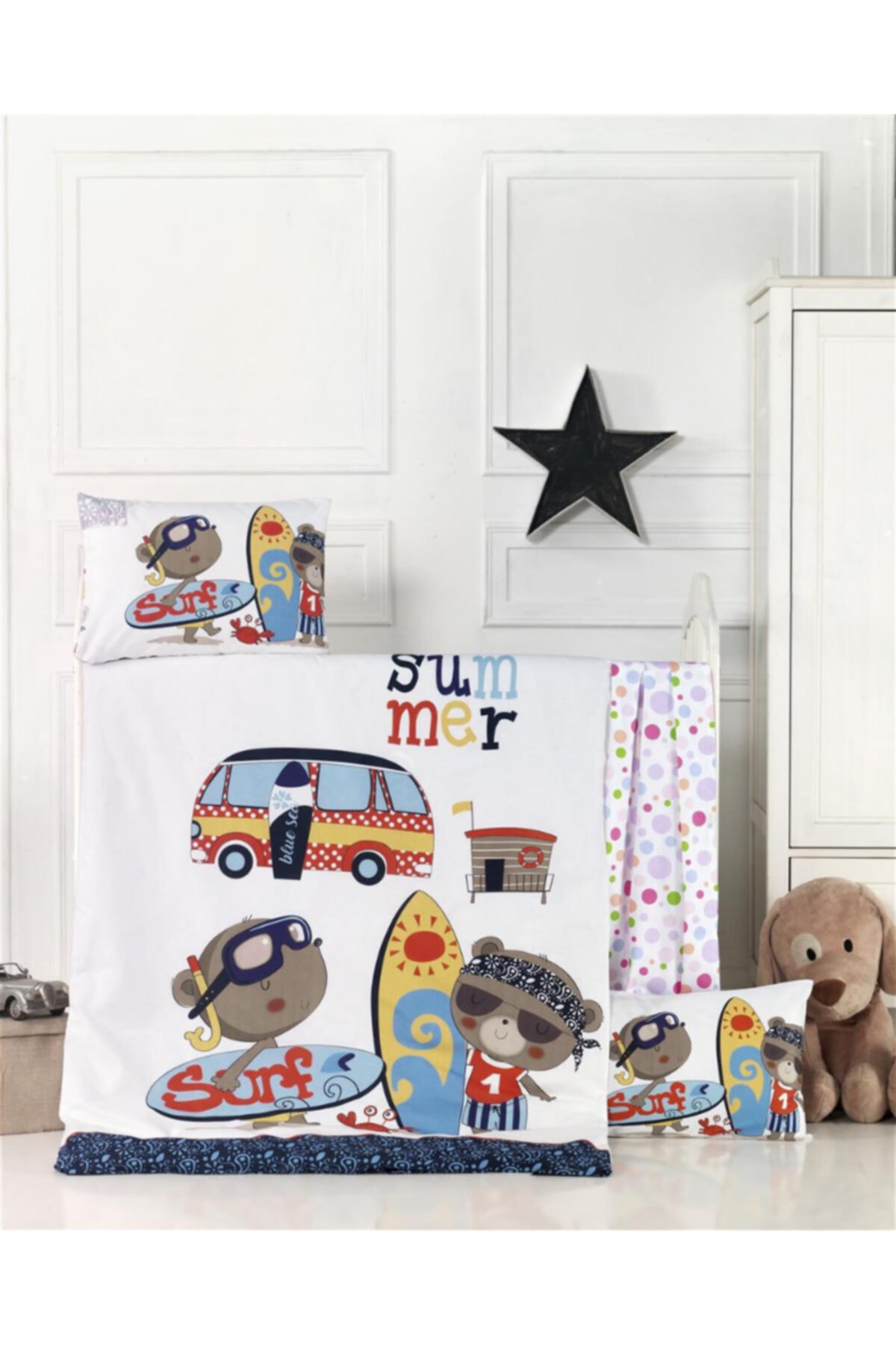 Komfort Home Bebek Uyku Seti Pamuk Surf