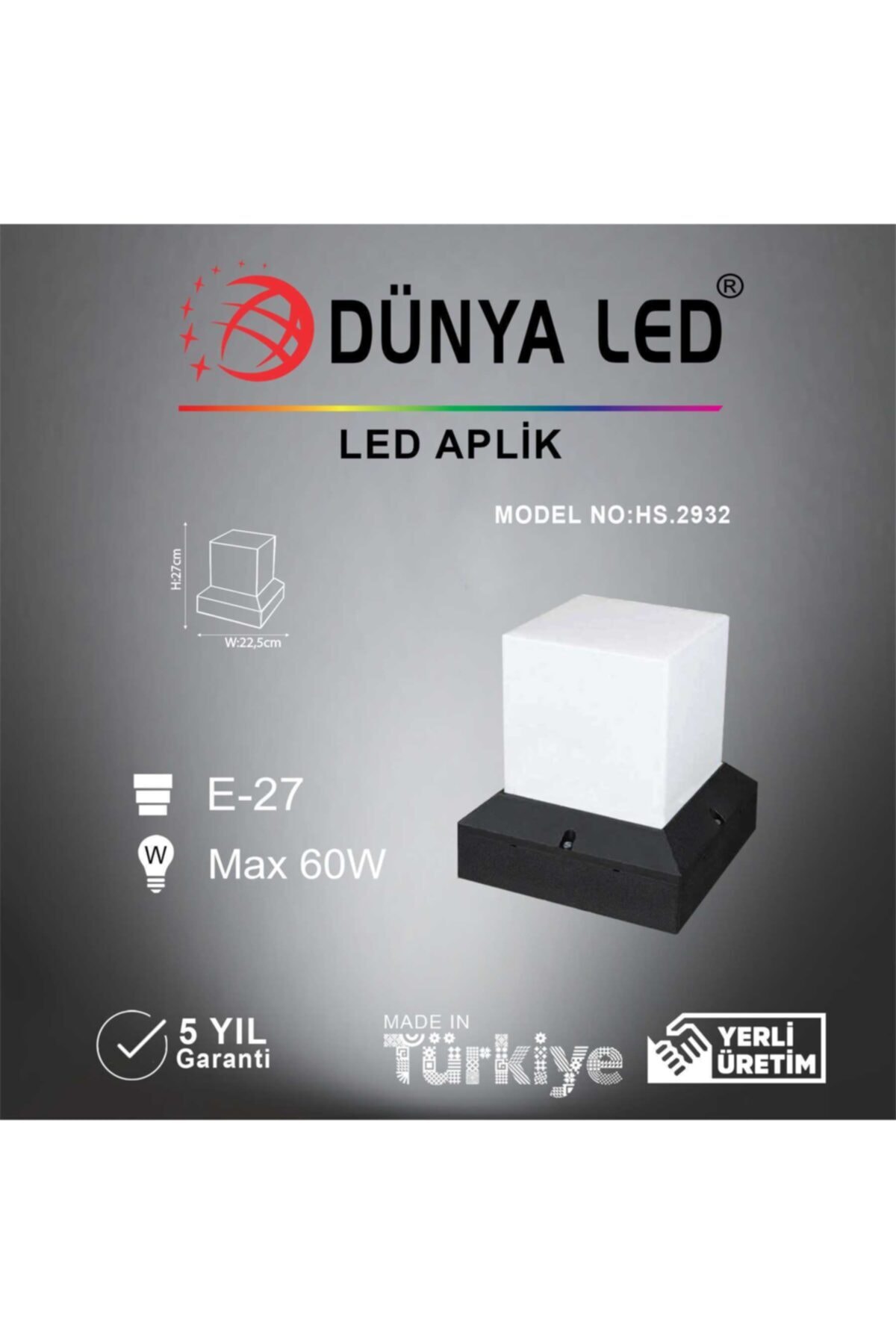 DÜNYA LED Hs.2932 Dış Mekan Bahçe Aydınlatma