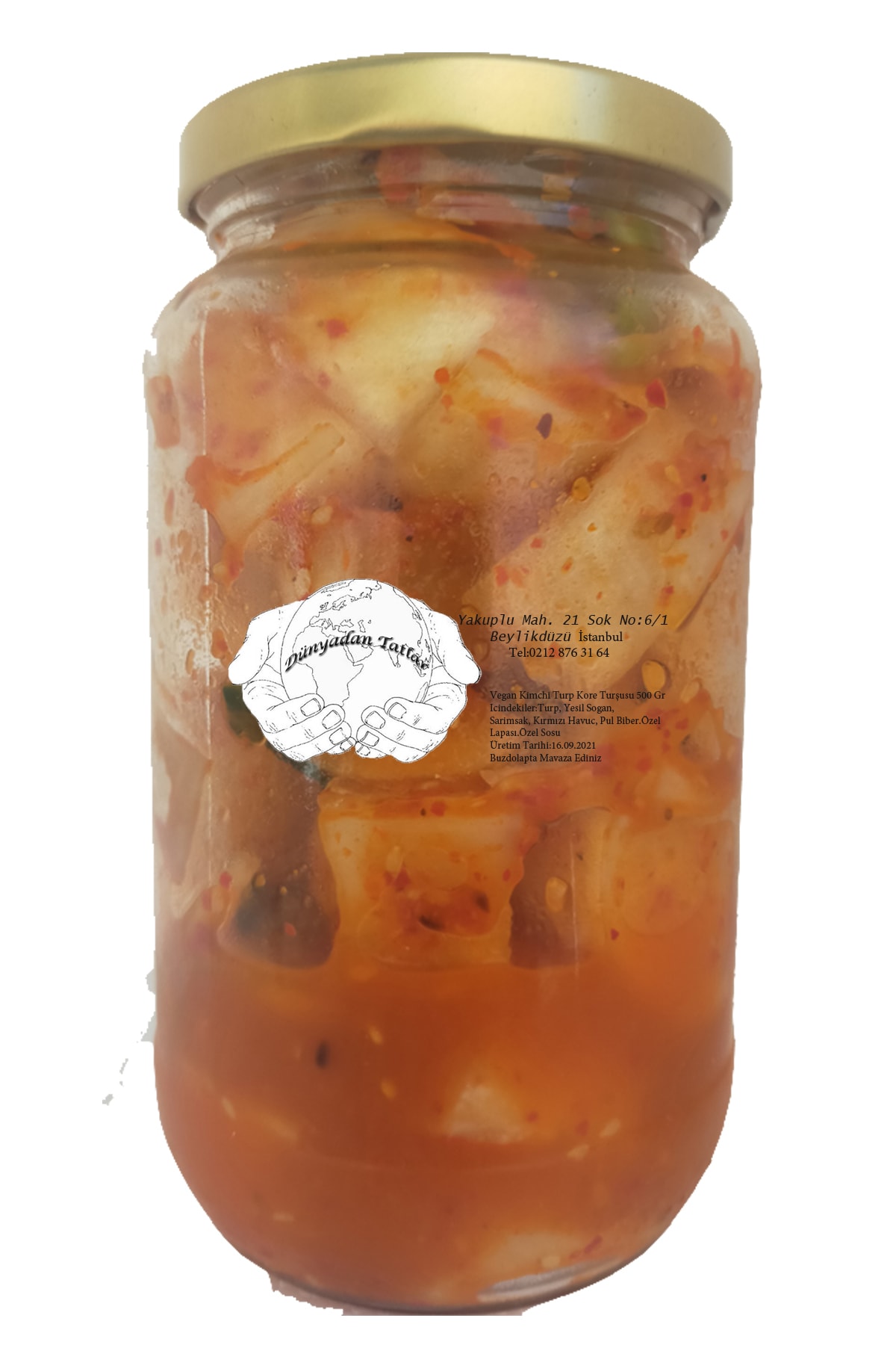 dunyadantatlar Vegan Turp Kimchi Kore Turşusu 500 gr