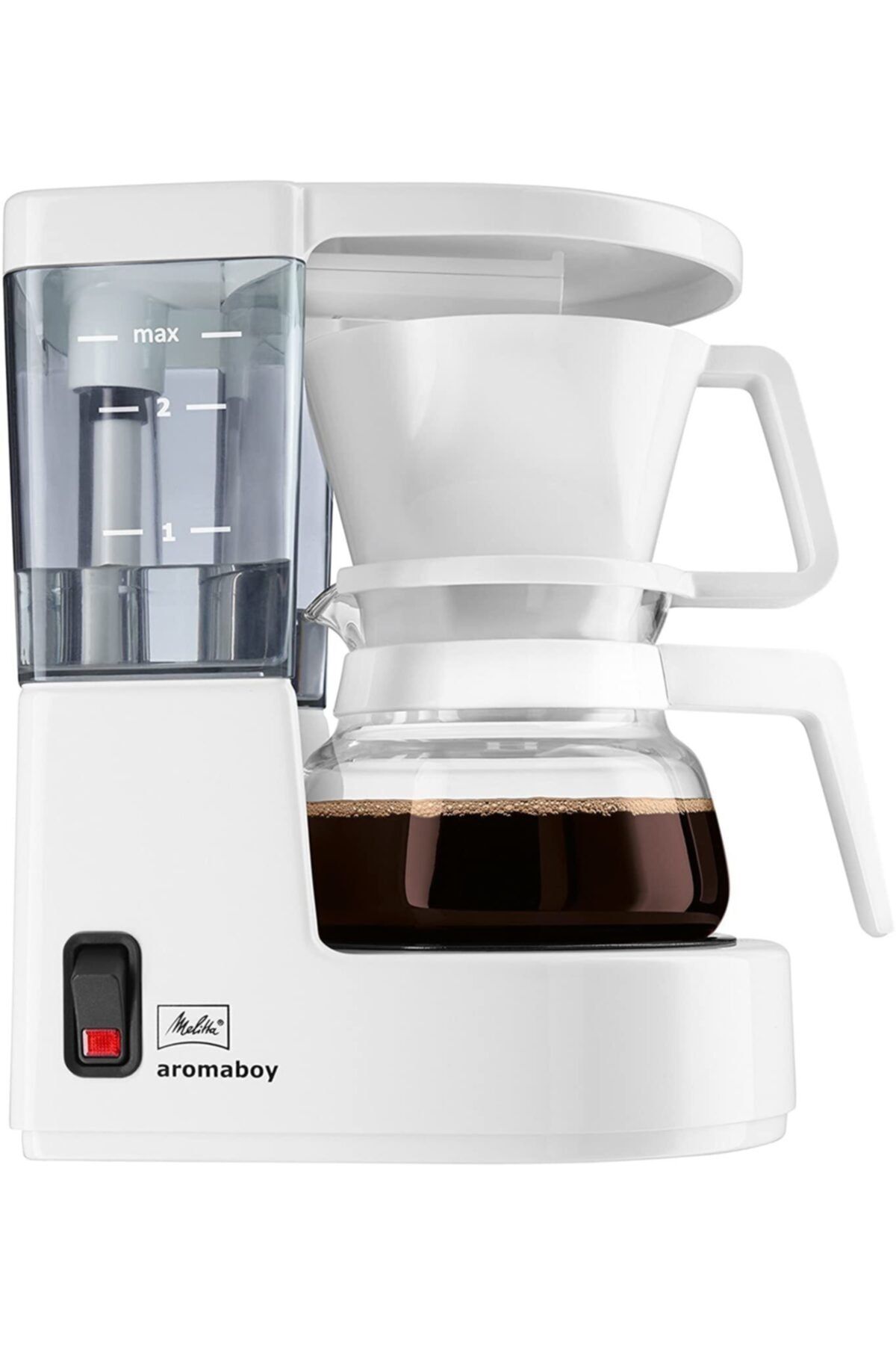 melitta 101501 Aromaboy Cam Sürahili Kahve Makinesi, 2 Fincan Kapasiteli, Beyaz