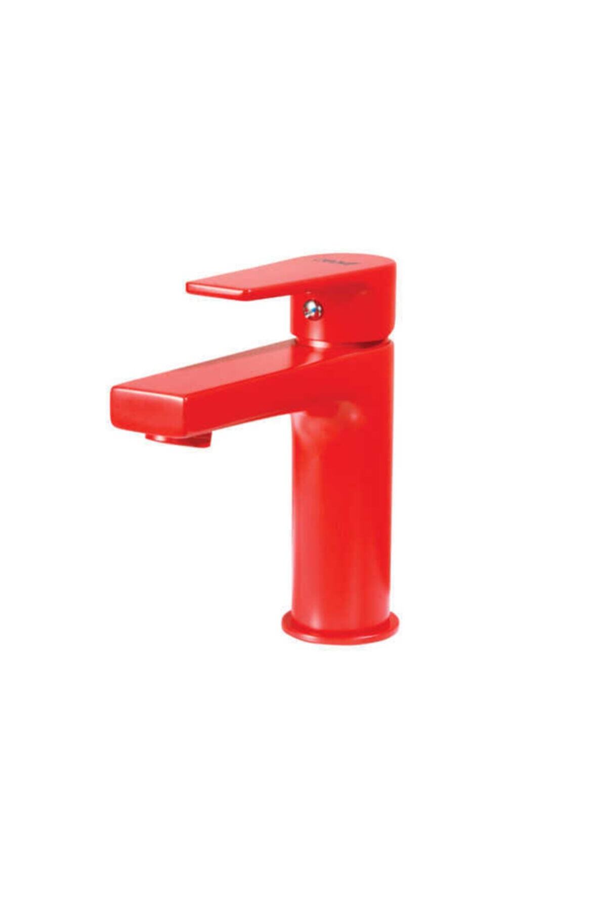 Creavit Sharp Lavabo Armatürü Kırmızı