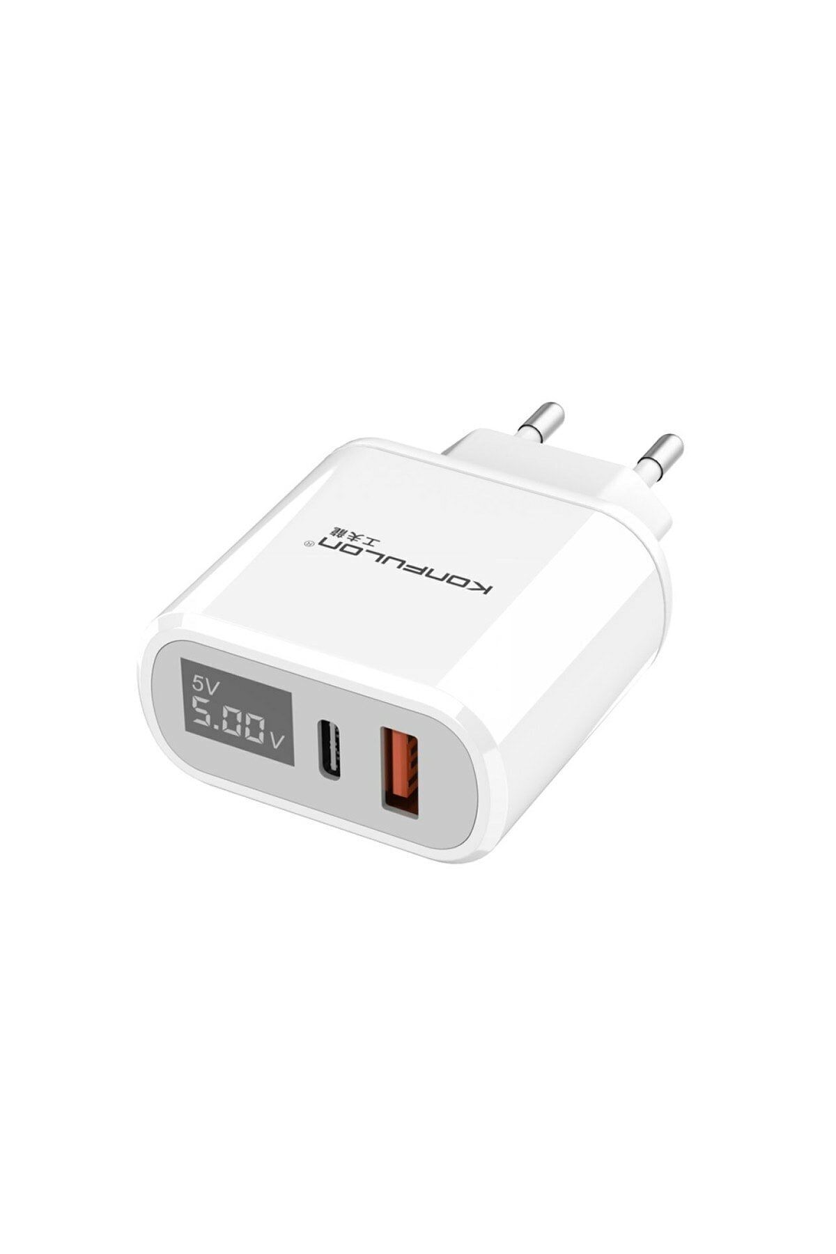 teknosepetim Dijital Ekran Pd Iphone 7 8 X 11 12 13 Promax Şarj Usb-c Ve Usb Girişli 20w Type-c Adaptör Başlık