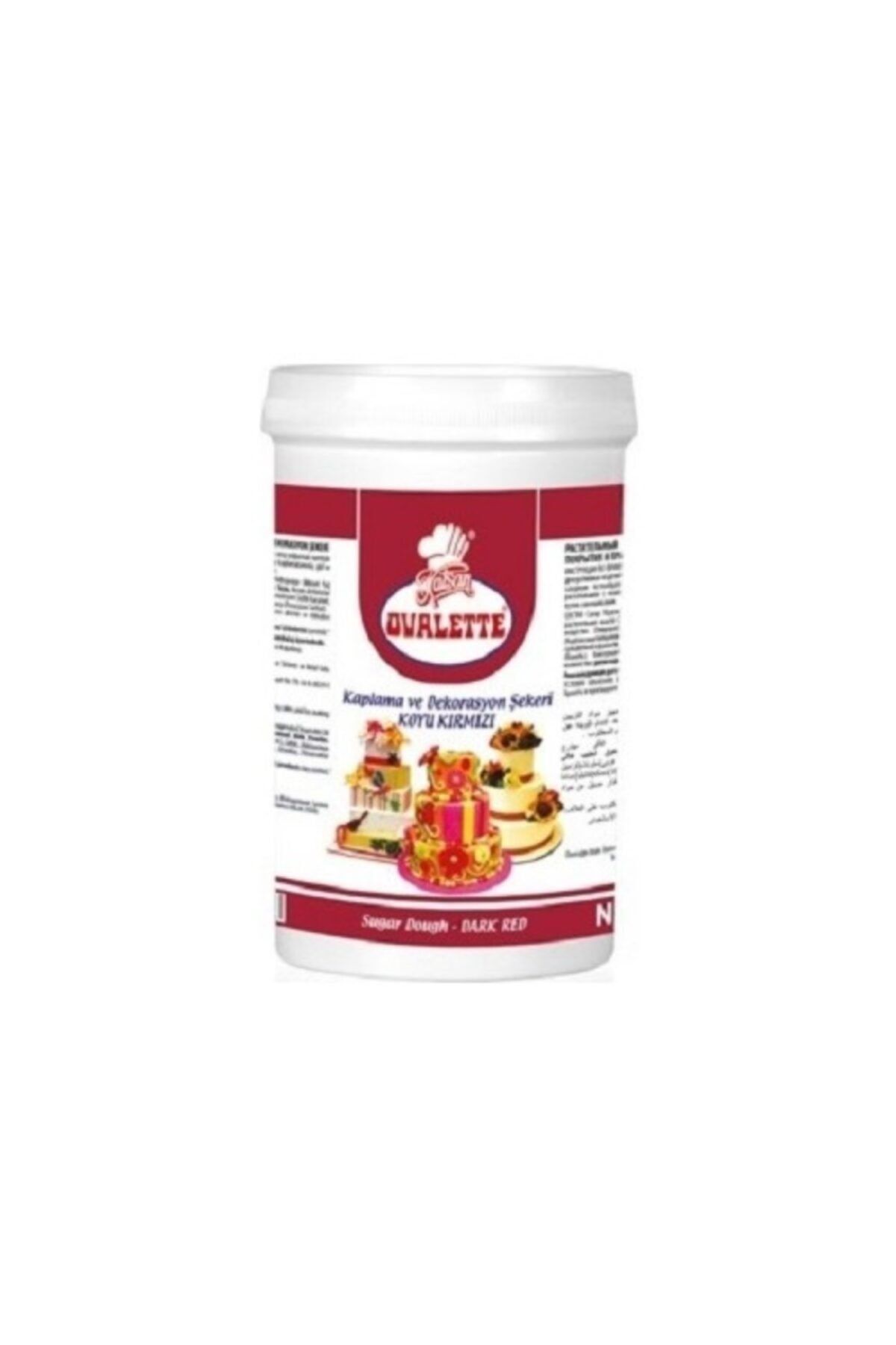 Katsan Ovalette Şeker Hamuru Koyu Kırmızı 1kg