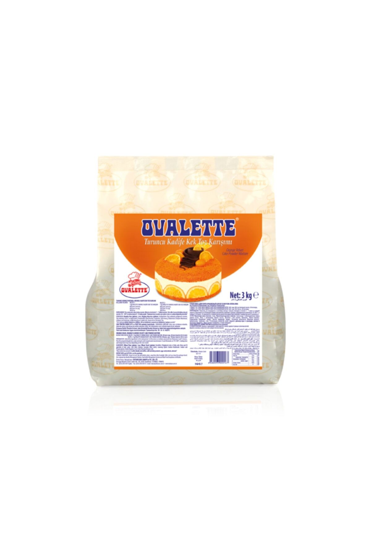 Katsan Ovalette Ovalette Turuncu Kadife Kek Toz Karışımı 3 Kg