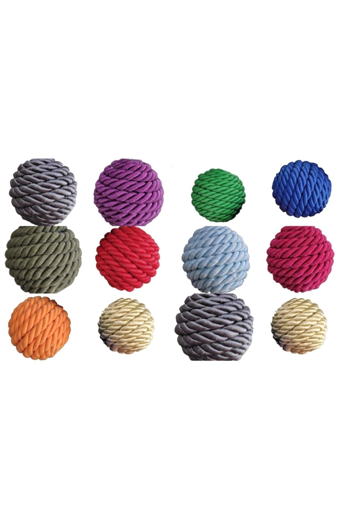 BRN STORE Sarma Ip Çıngıraklı Kedi Oyun Topu 4,5 Cm. 1 Adet