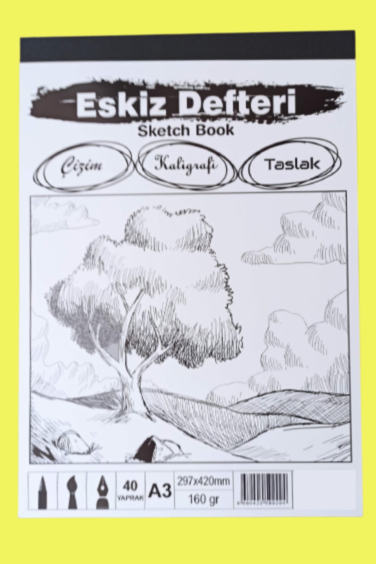Oyun ve Sanat A3 Eskiz Defteri (KARAKALEM DEFTERİ, KALİGRAFİ)