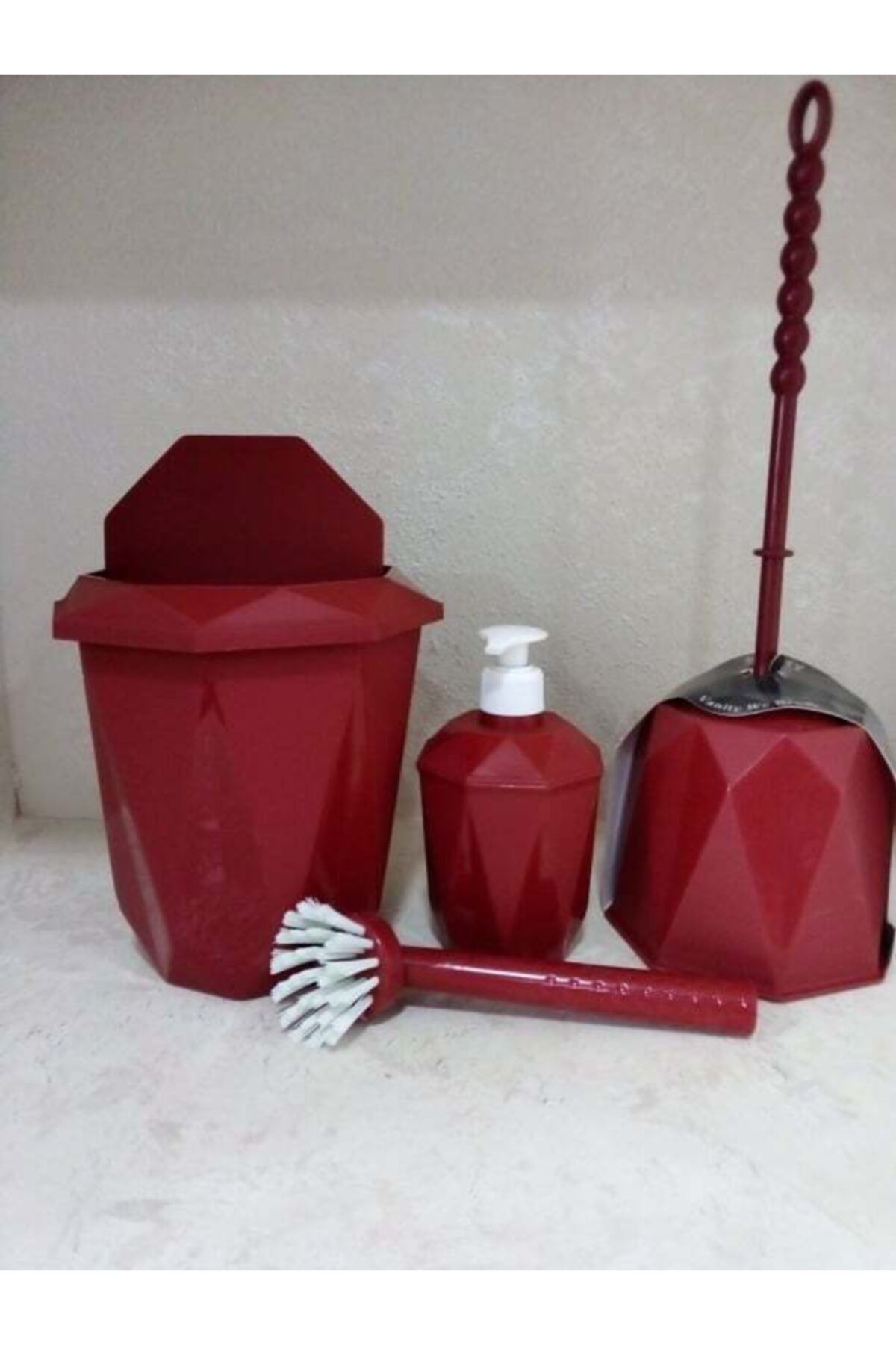Quka Plastic 4 Parça Banyo Seti Plastik