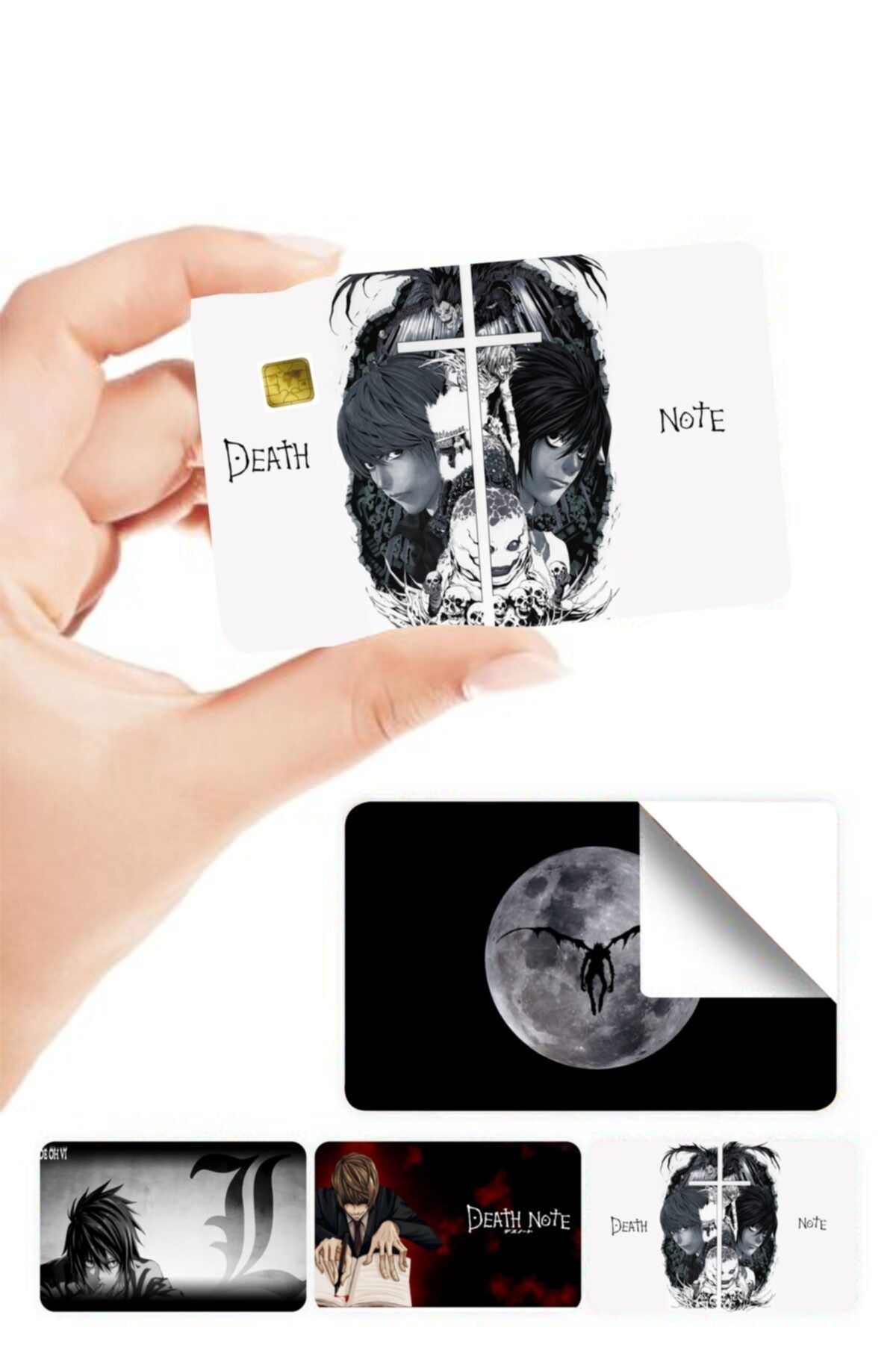 MARSİLYA Death Note Papara Kart Kaplama Sticker 4 Adet