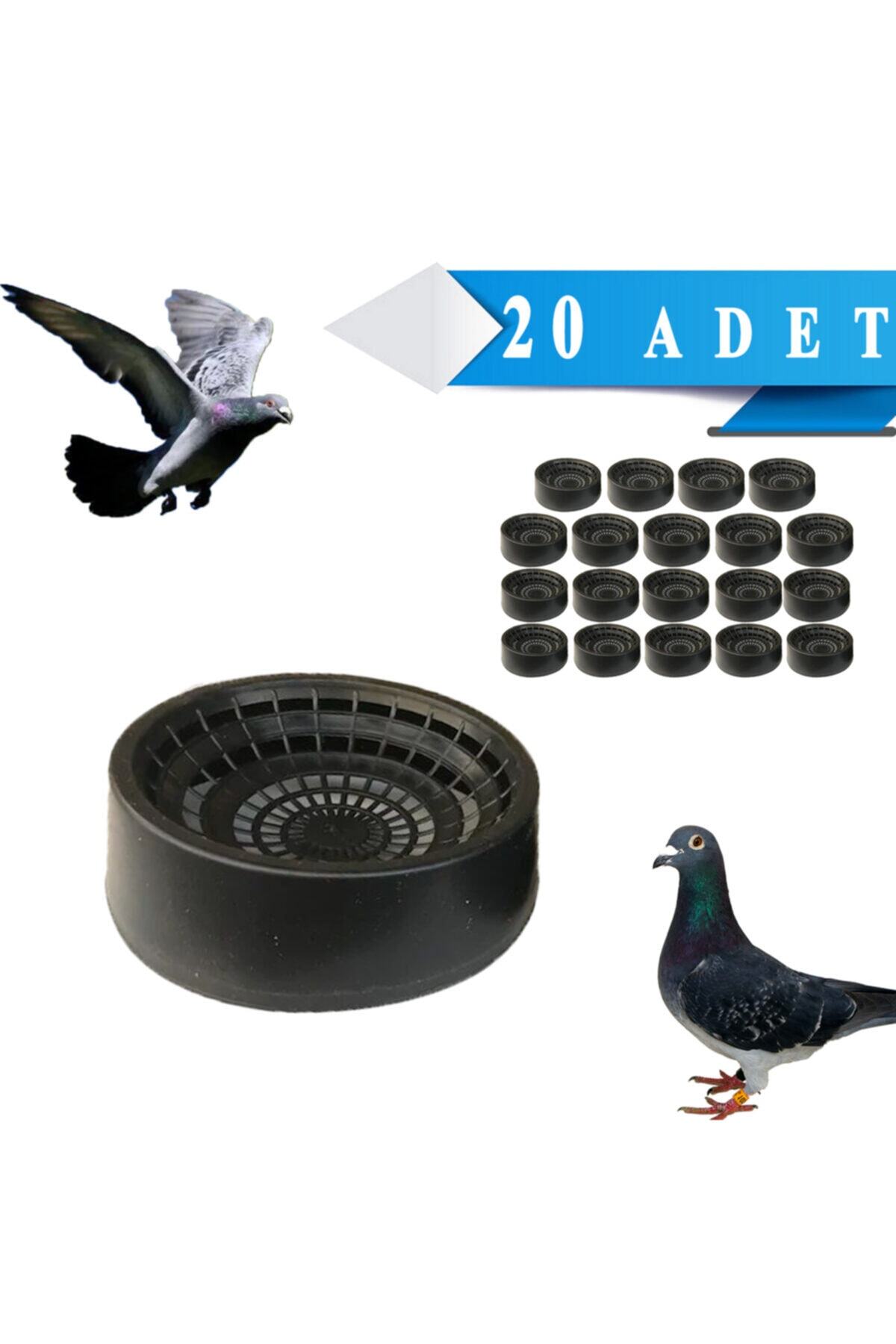Endiket 20 Adet Plastik Keçe Uyumlu Delikli Oval Folluk Güvercin Folluğu Yuvalık Plastik Yumurtalık Pigeon