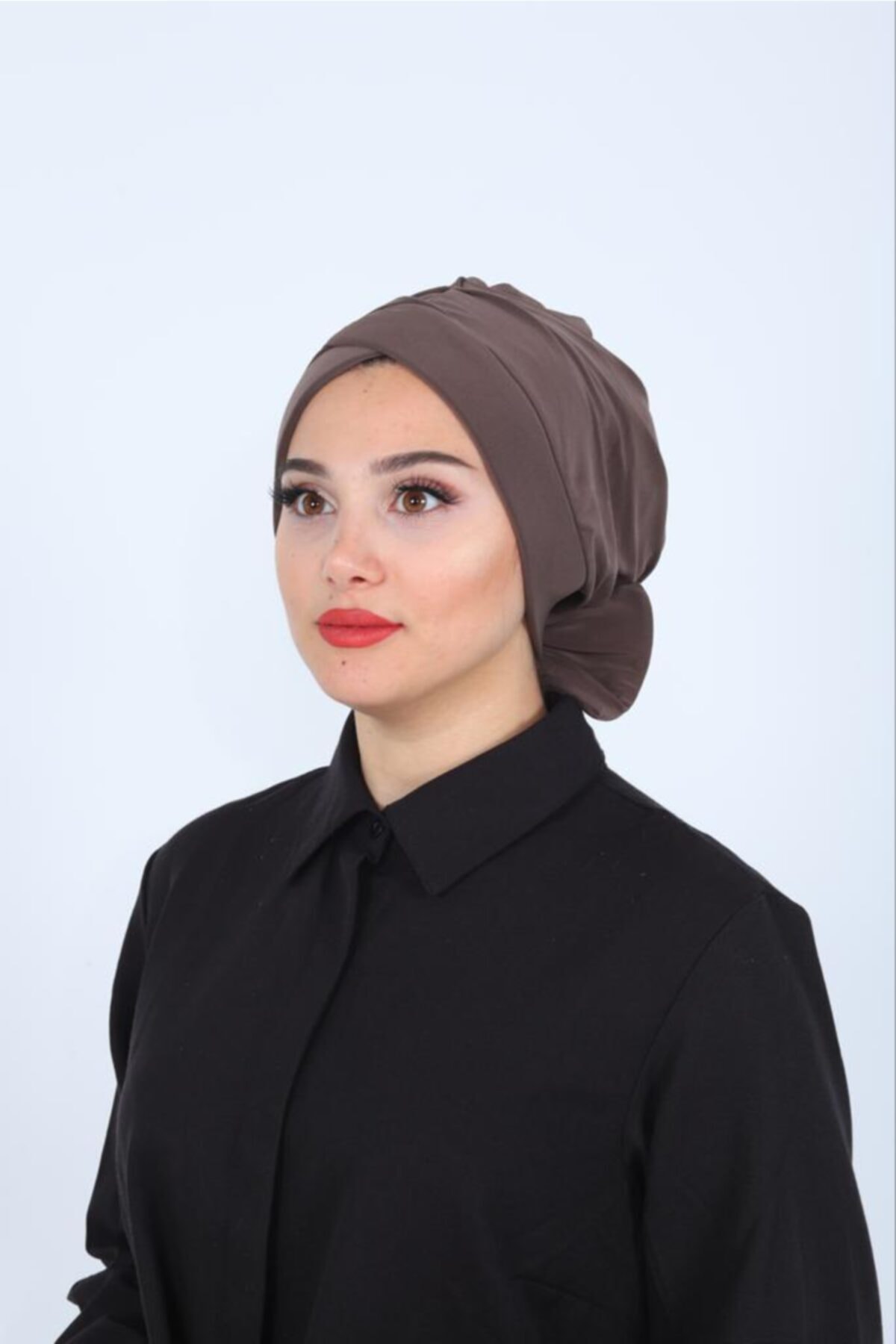 Zehra Hazır Havuz Tesettür Giyim Fiyonklu Bone Iki Yönlü Koyu Vizyon - Özel Tasarım- Yeni Model Tesettür Giyim