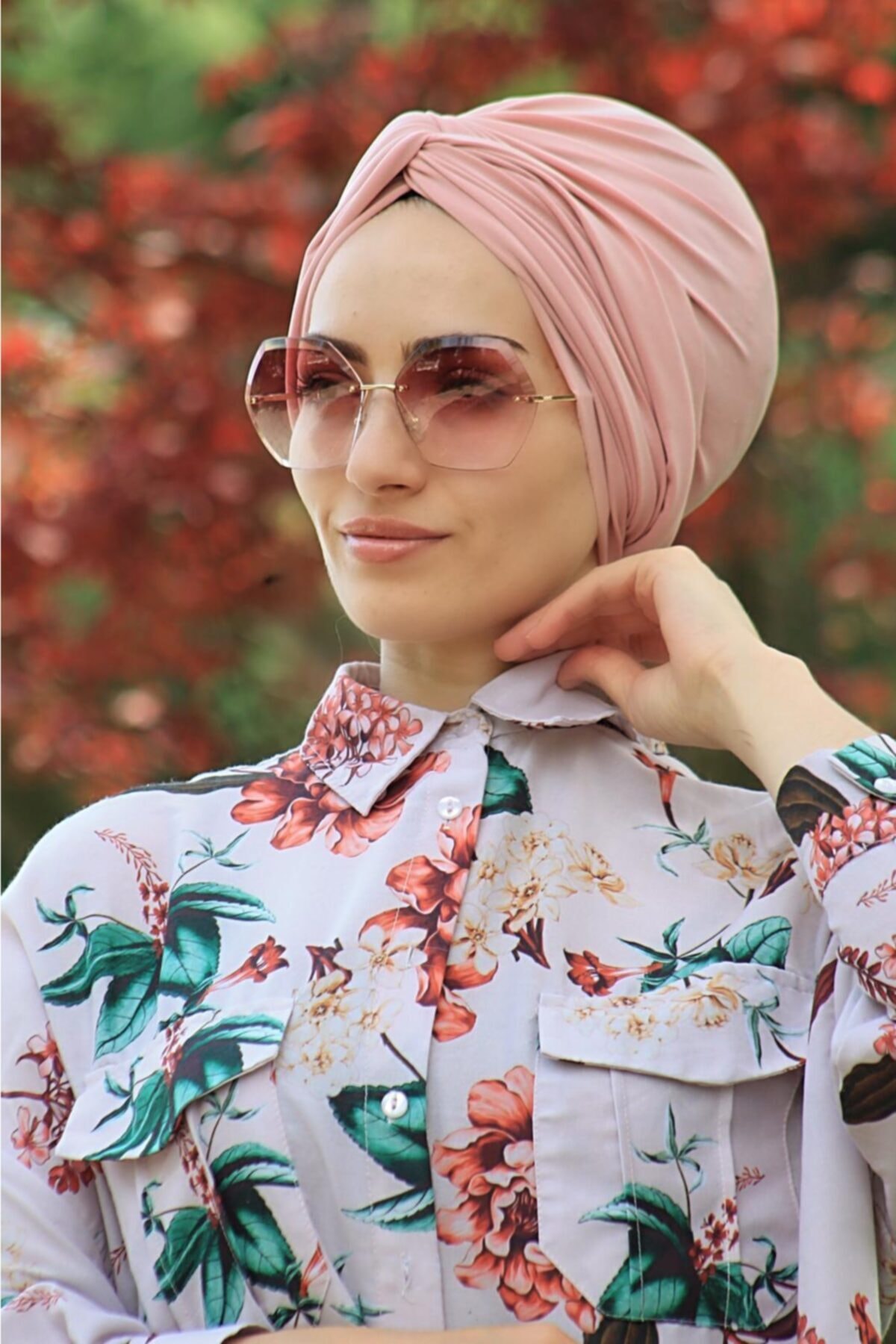 Zehra Hazır Havuz Tesettür Giyim Dolama Bone Pudra (hazır Değildir) - Özel Tasarım- Yeni Model Tesettür Giyim