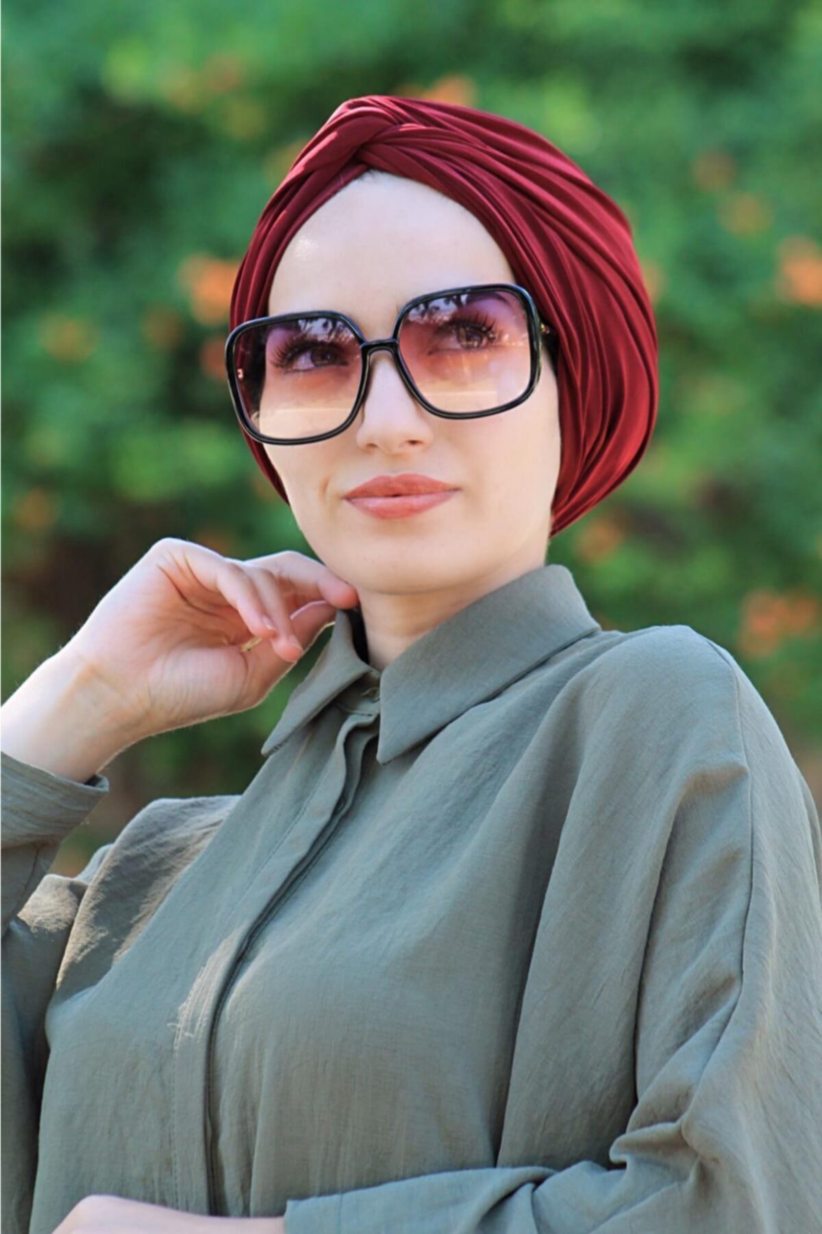 Zehra Hazır Havuz Tesettür Giyim Dolama Bone Bordo (hazır Değildir) - Özel Tasarım- Yeni Model Tesettür Giyim