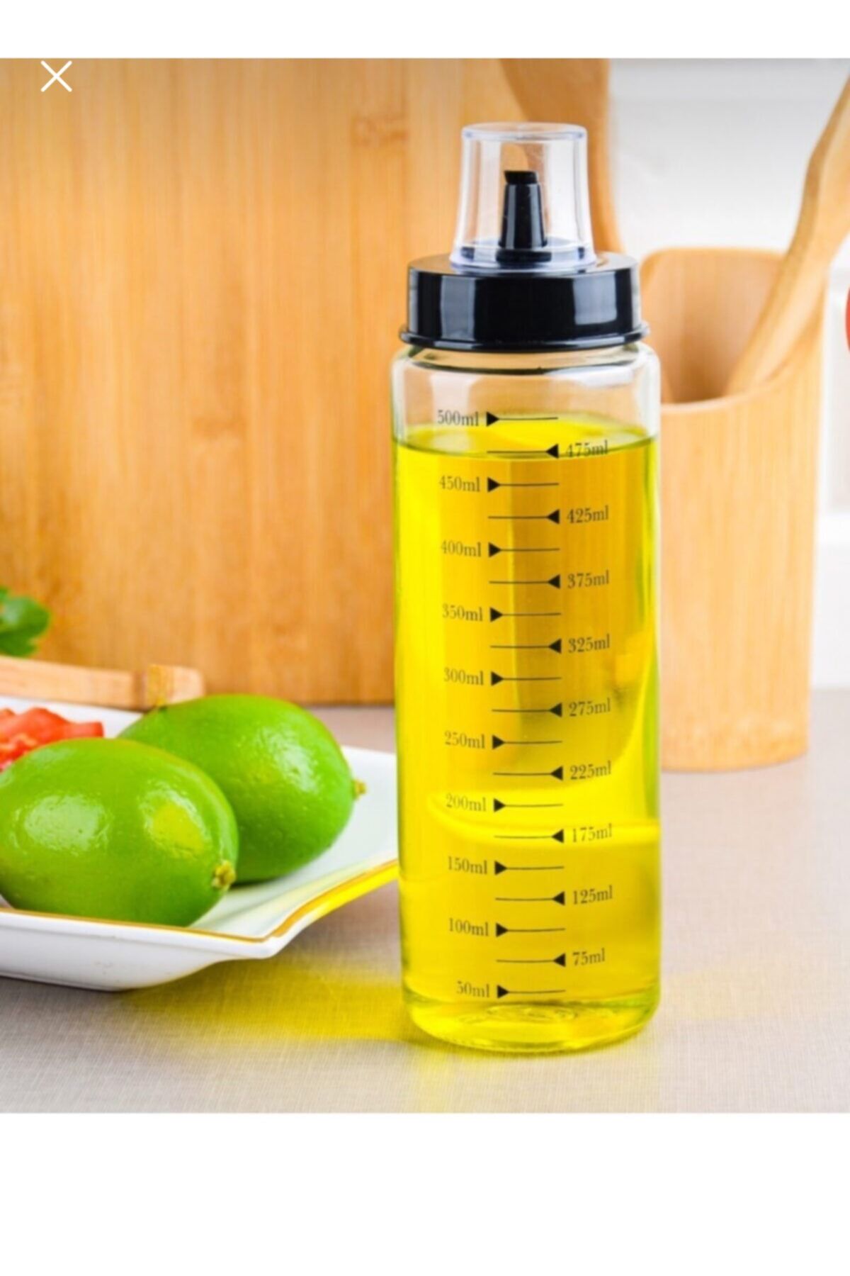 TRUSTMODA 500 ml Damlatmaz Akıllı Yağdanlık Cam Yağdanlık