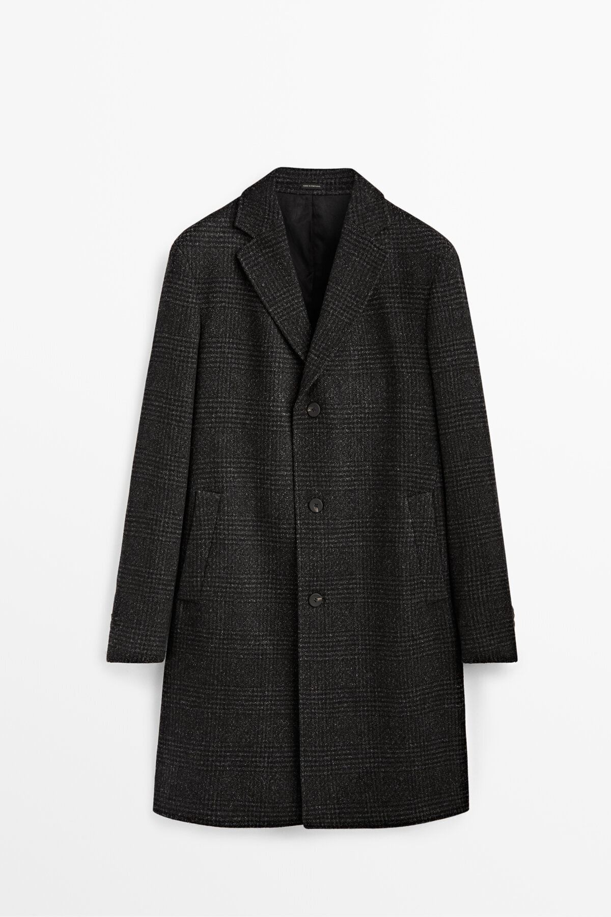 Massimo Dutti Erkek Gri Kareli Yün Ceket Limited Edition 02416146