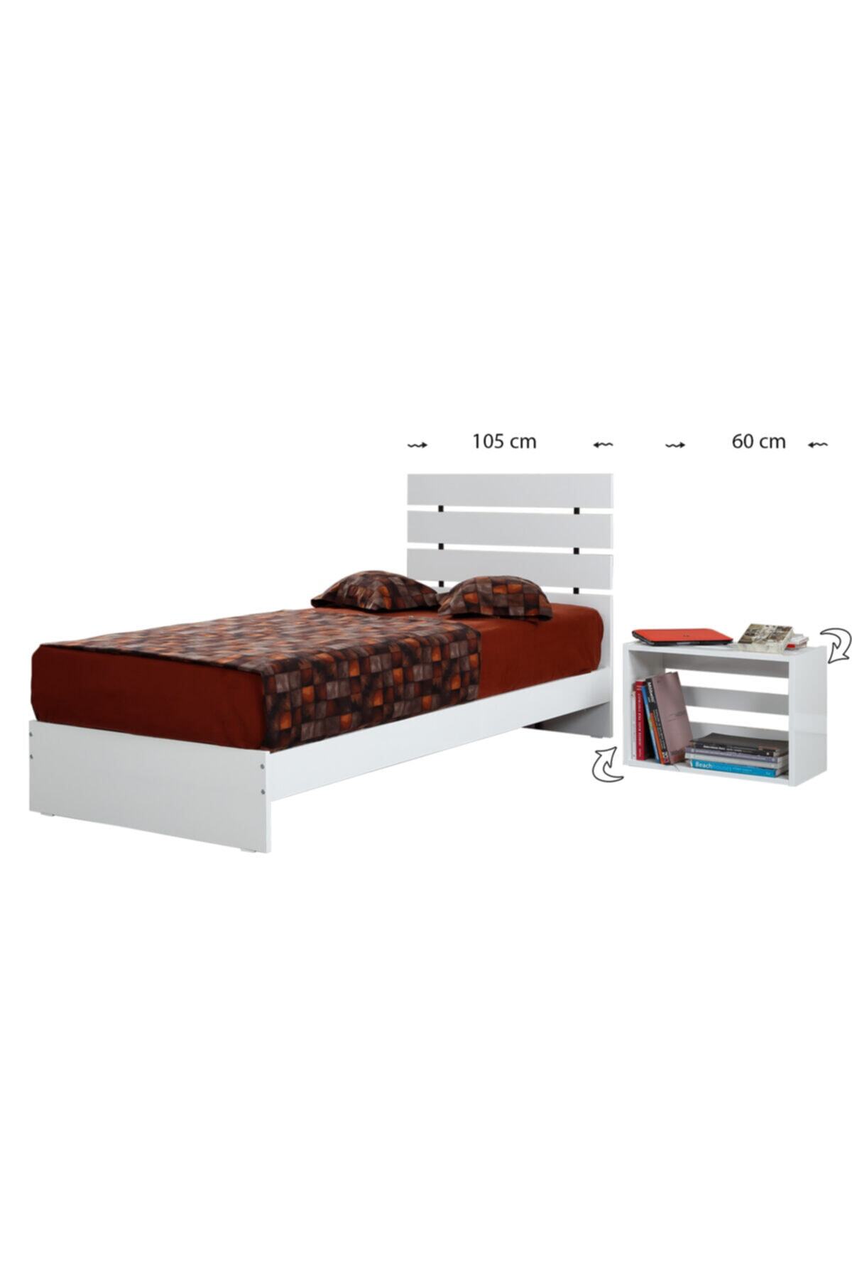 PASİFİC HOME Huga 100lk Takım Karyola+ 1 Komodin P.beyaz