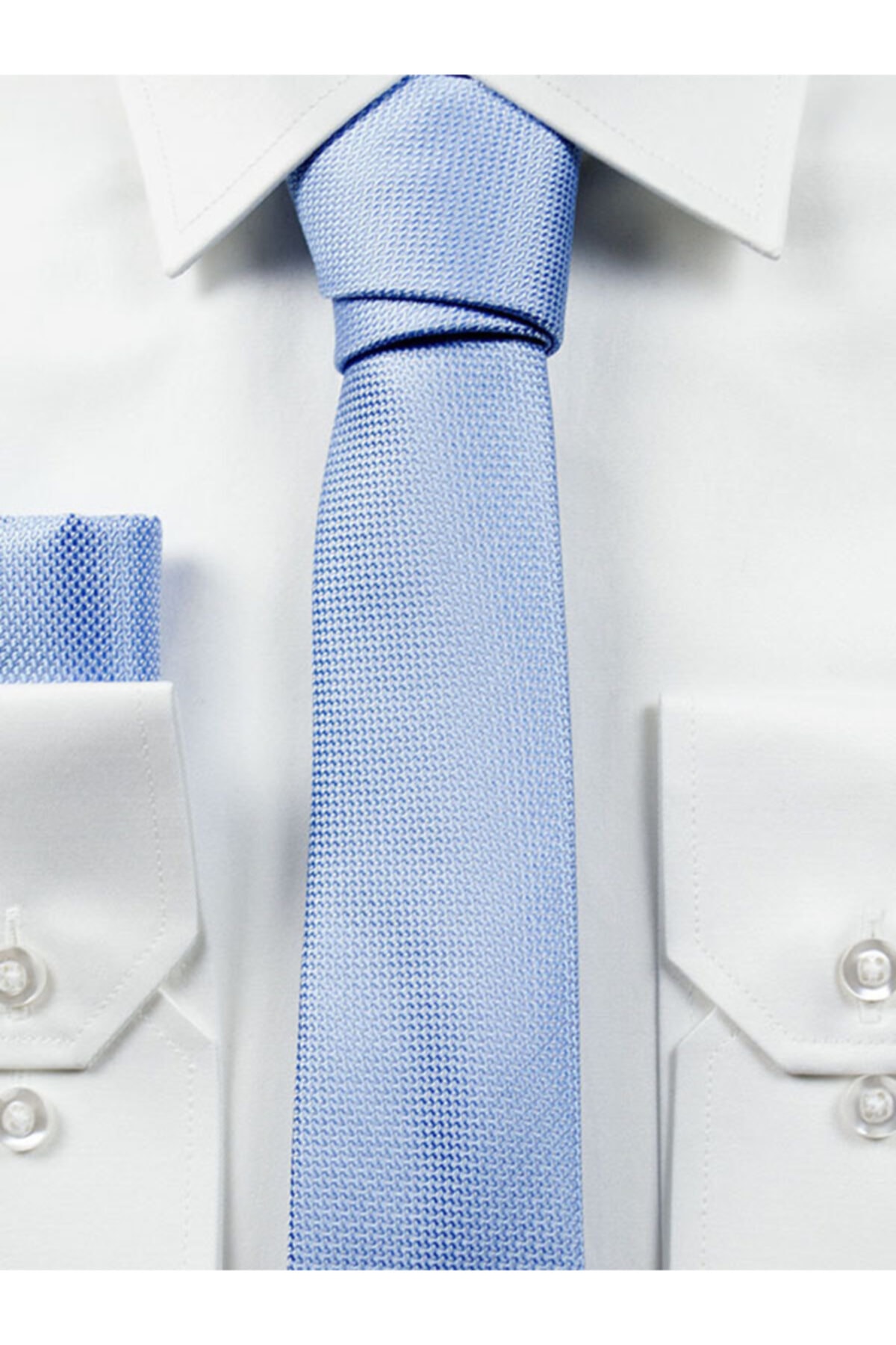 Gaffy Bebe Mavisi Düz Dokuma Kravat