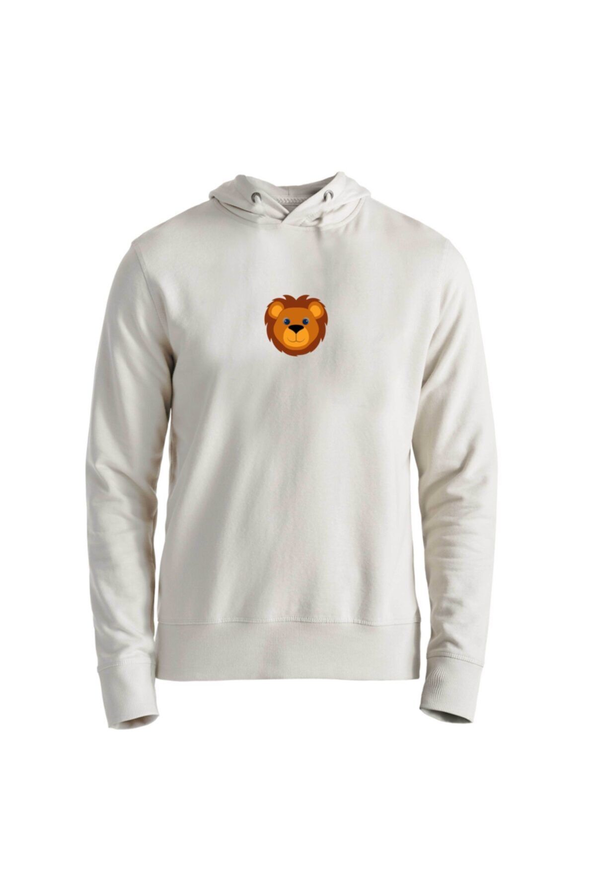 Alfa Tshirt Animal Aslan Baskılı Ekru Sweatshirt