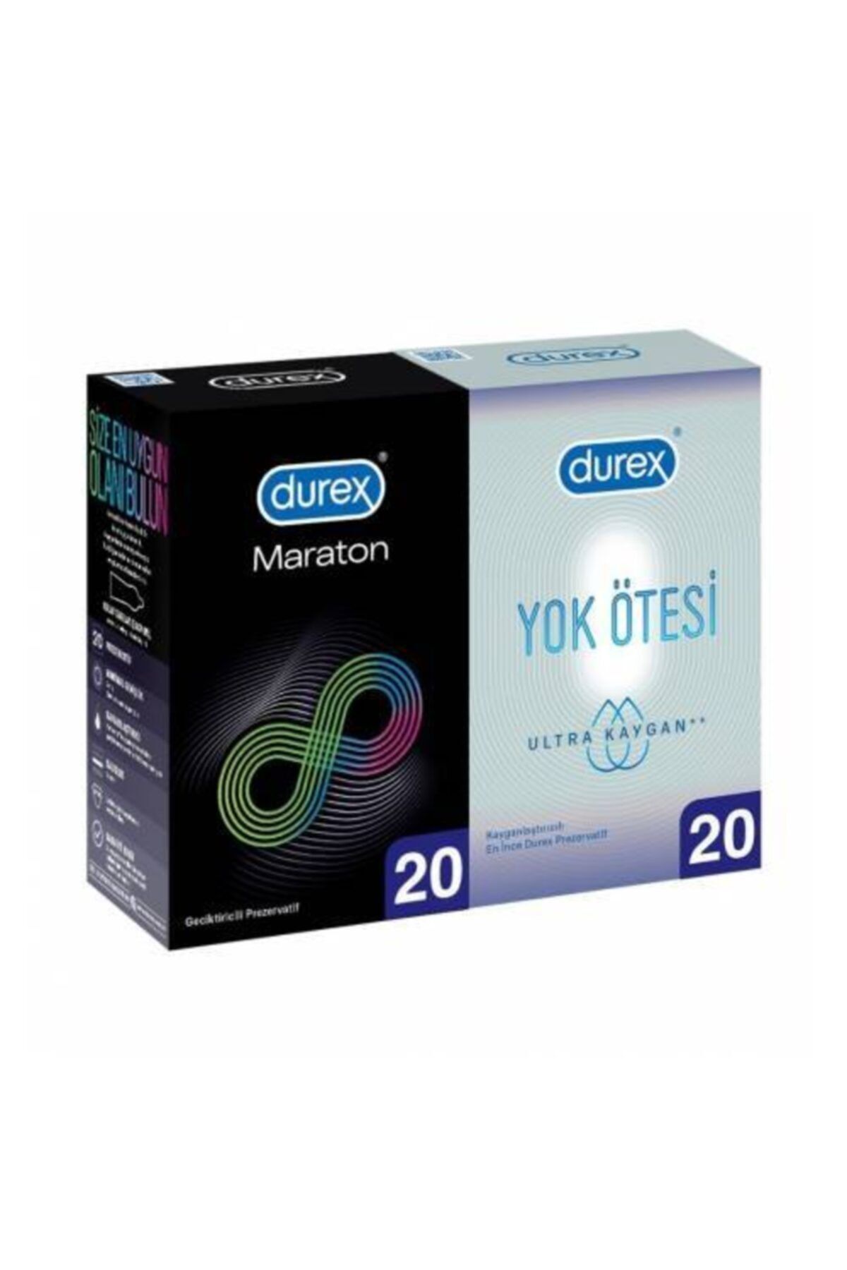 Durex Prezervatif Yok Ötesi Ultra Kaygan 20 Li + Maraton 20 Li