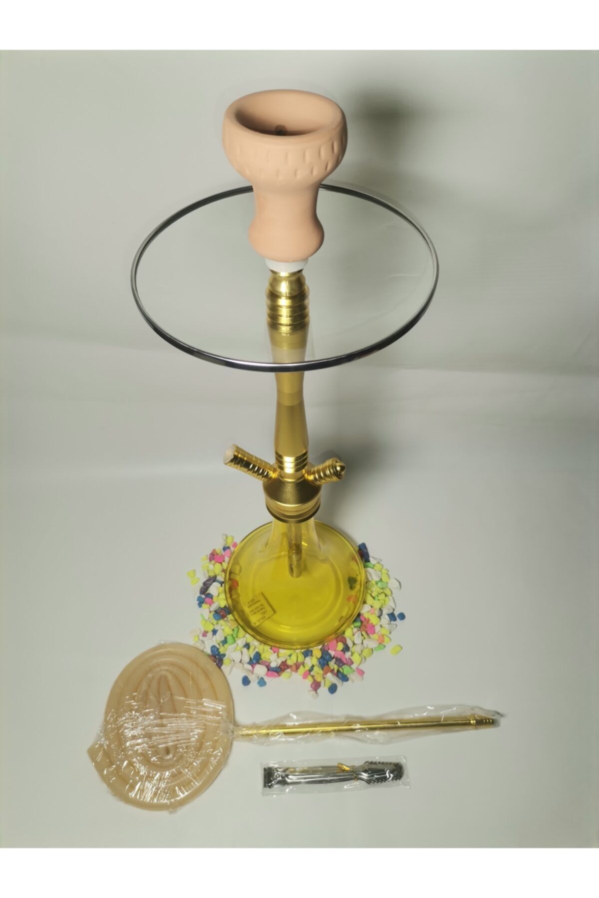 WolfHookah Saf Çelik Gold Nargile Takımı
