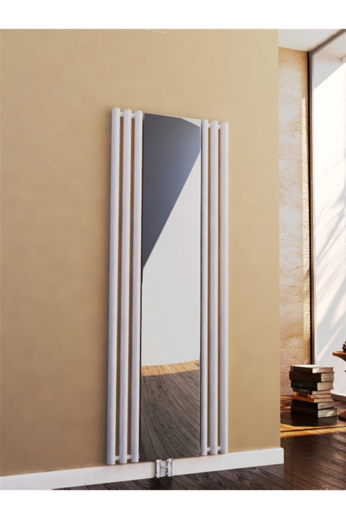 nixrad Zeus 1600/520 Aynalı Dekoratif Siyah Çelik 2+2 Dizayn Radyatör