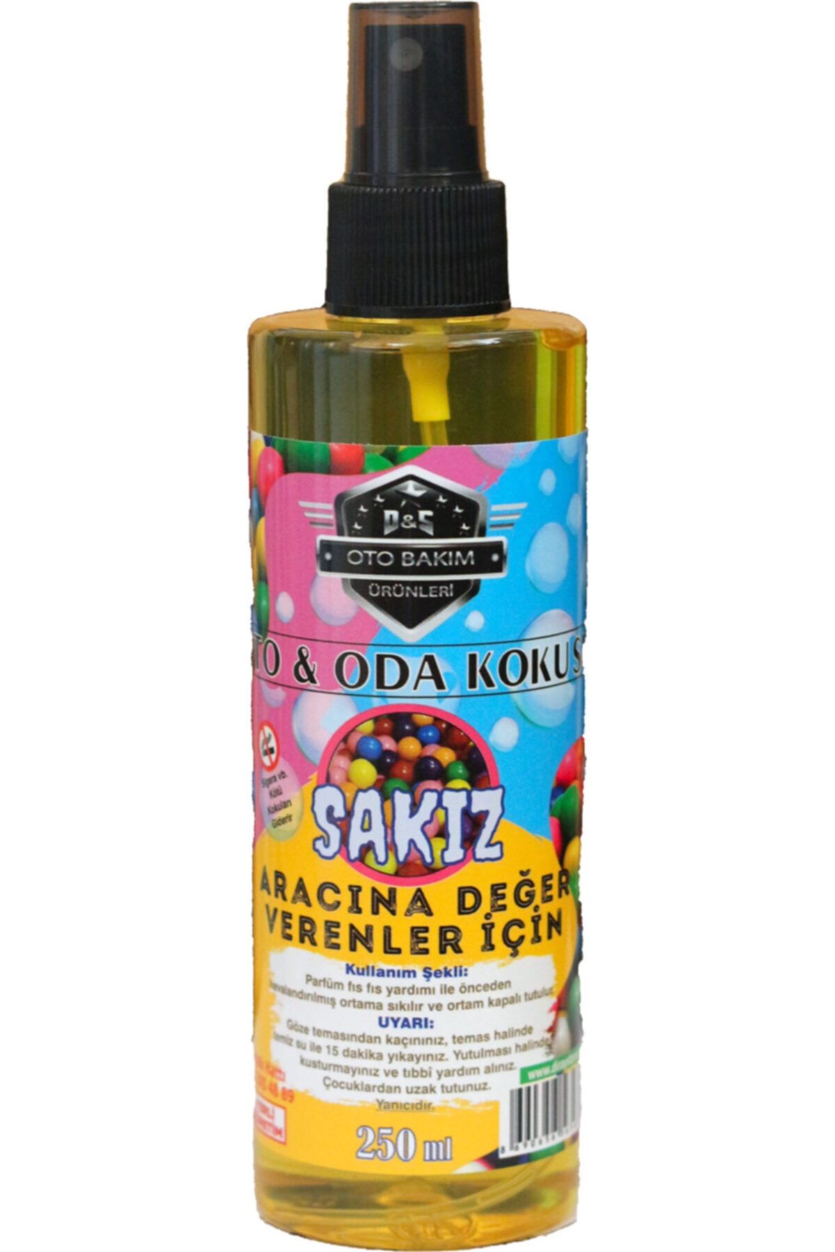 DirayStore Oto Kokusu Sakız Bubble Gum Oto Kokusu Ortam Kokusu Oda Parfümü Sprey 250 Ml