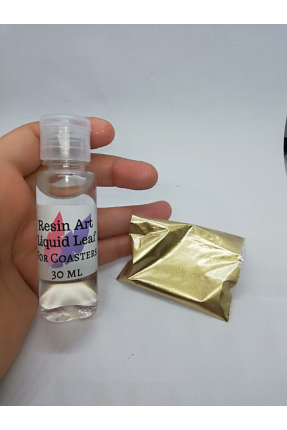 epoksi kalıpları Epoksi Reçine Bardak Altlığı Gold Kenar Boyası Seti