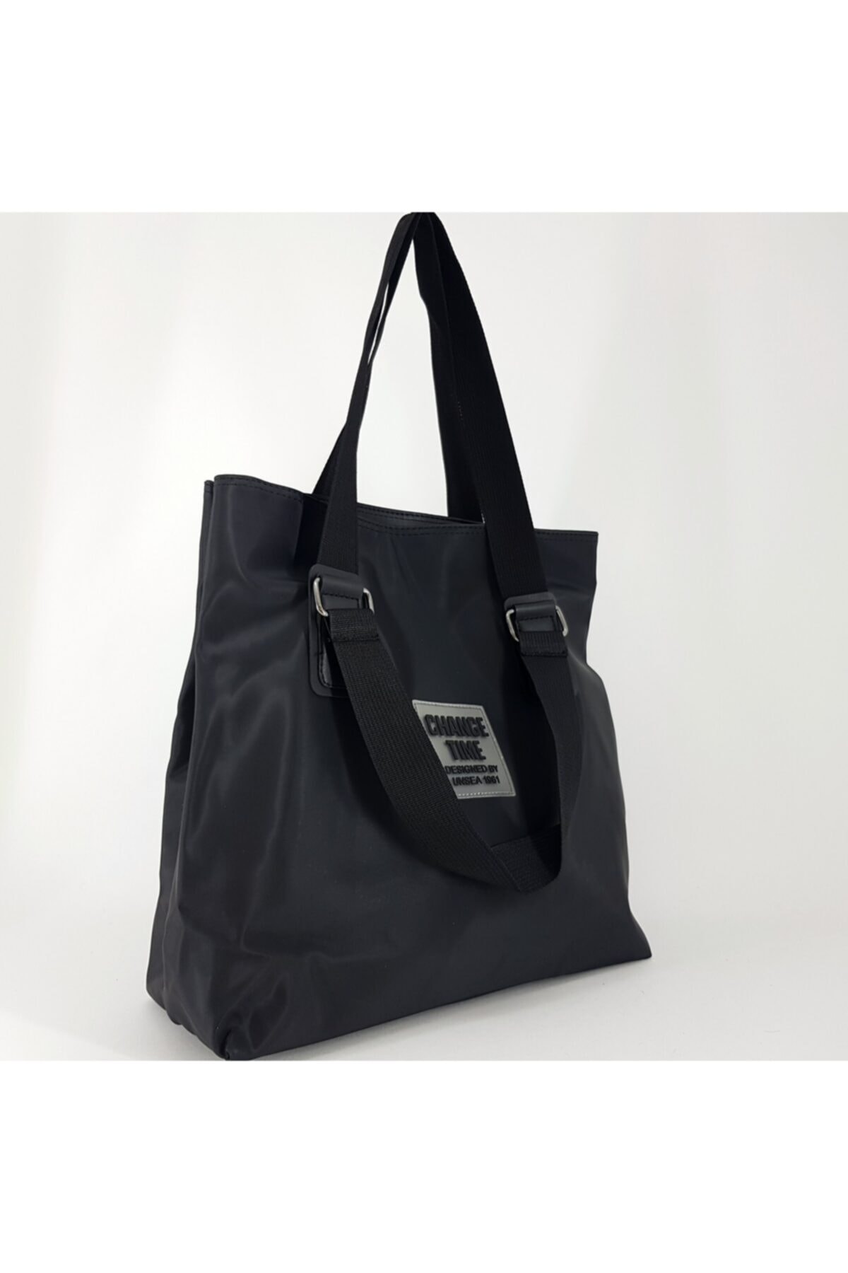 Eylül Bag Missme Siyah Pat Detayli Shopper Canta