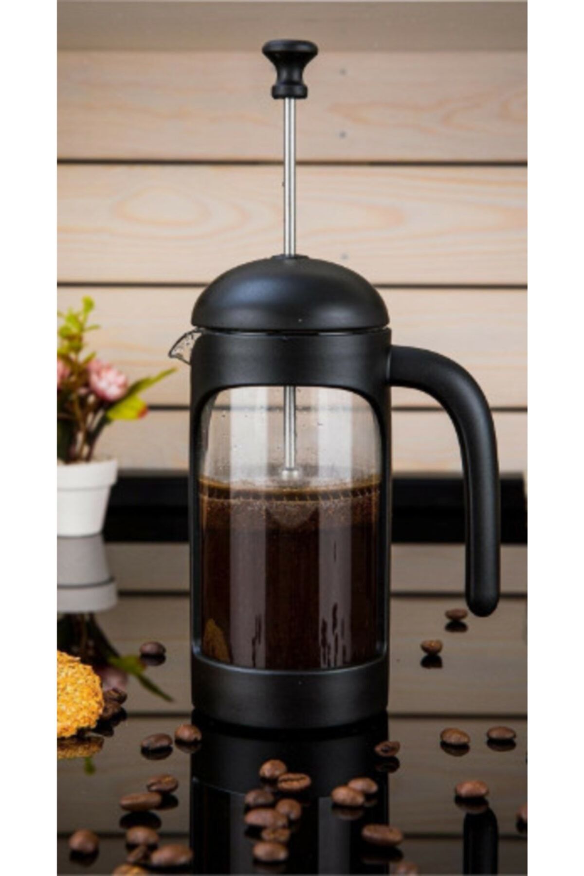 HAMAX EXPRESS Coffee Bean French Press Wooden 1000 Ml