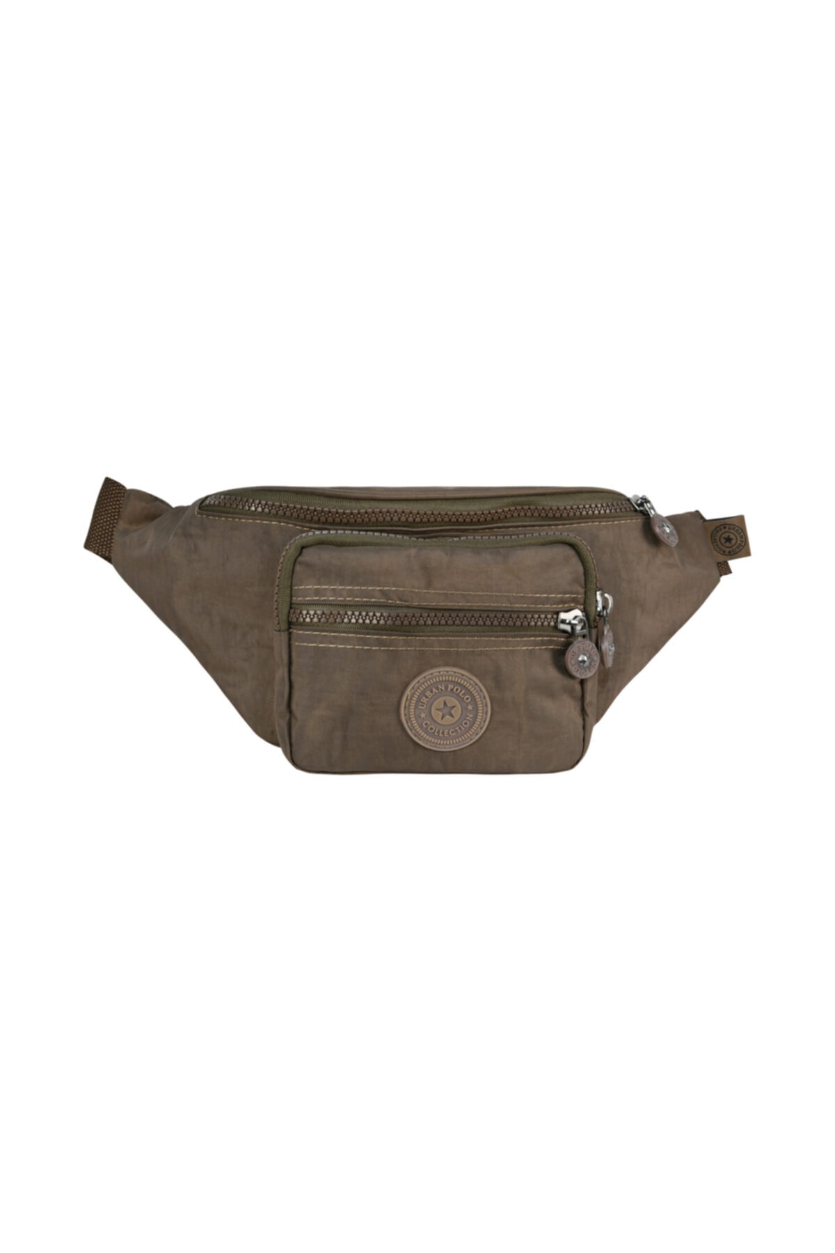 BARBERRI Urban Polo Kadın Vizon Su Geçirmez Krinkıl Kumaş Bel Çantası